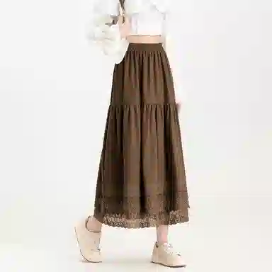 法文箱子 简约通勤纯色休闲长裙 女款