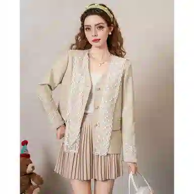 法文箱子 长袖通勤休闲夹克外套 女款