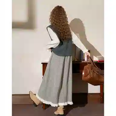 法文箱子 羊毛秋季叠穿马甲 女款