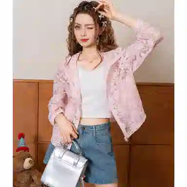 法文箱子 夏季女式开衫截短外套 女款