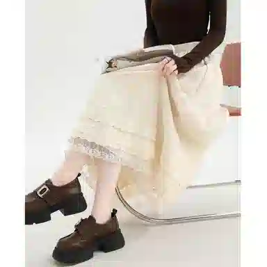 法文箱子 简约通勤纯色休闲长裙 女款