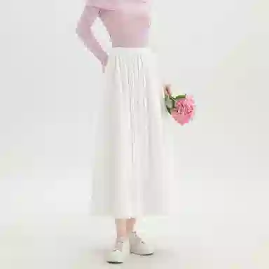 法文箱子 通勤纯色简约休闲长裙 女款