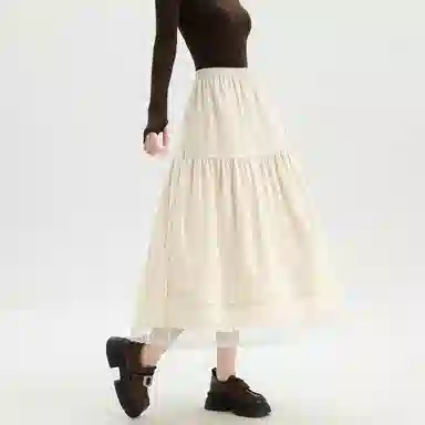 法文箱子 简约通勤纯色休闲长裙 女款