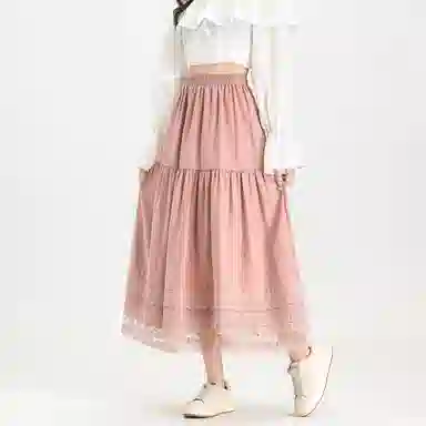 法文箱子 简约通勤纯色休闲长裙 女款