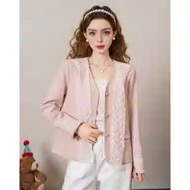 法文箱子 长袖通勤休闲夹克外套 女款