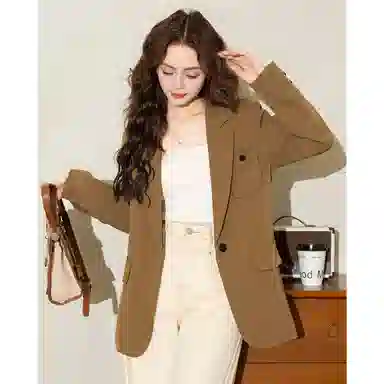 法文箱子 长袖通勤休闲西装 女款