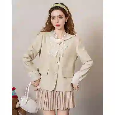 法文箱子 长袖通勤休闲夹克外套 女款