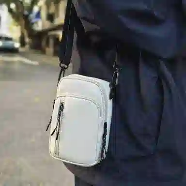 醇龙 潮流休闲 尼龙 手机包 男女同款情侣款 黑色/白色/桔色/绿色