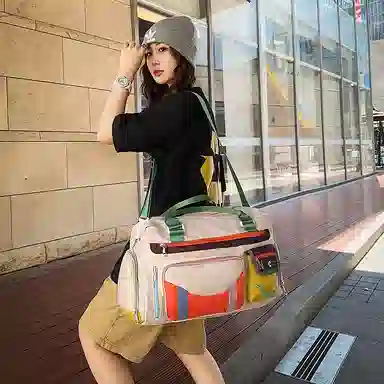 醇龙 简约纯色时尚潮流百搭 尼龙 旅行包 男女同款情侣款 多色