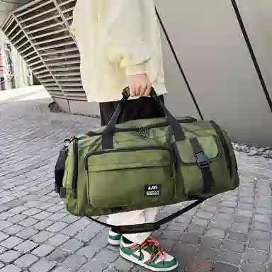 醇龙 大容量运动防水休闲 尼龙 旅行包 常规 男女同款情侣款 黑色/绿色/灰色