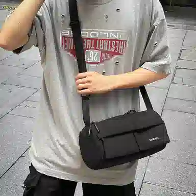 醇龙 纯色高级潮流百搭 尼龙 单肩包 常规 男女同款情侣款 多色