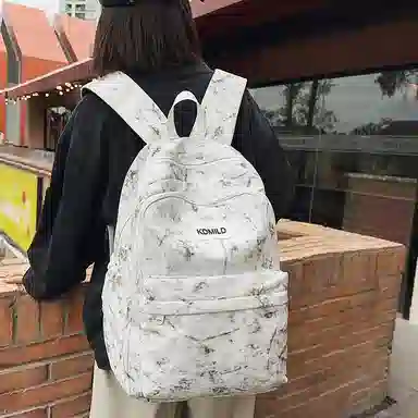 醇龙 日系校园简约百搭高中学生初中生上课大书包 尼龙 双肩包 大号 男女同款情侣款 多色