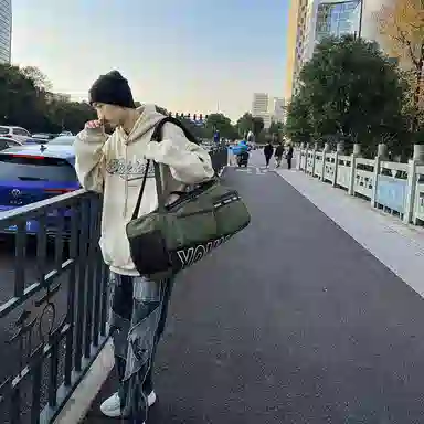醇龙 休闲简约多功能旅游时尚百搭潮流 尼龙布 旅行包 男女同款情侣款 黄/红/黑/粉/卡其/绿