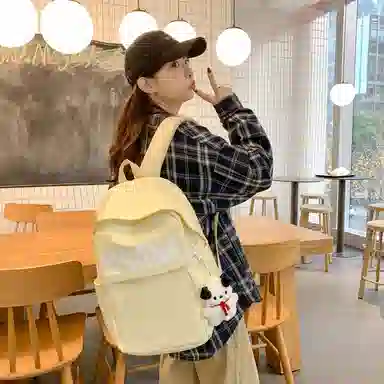 醇龙 日系大容量韩版原宿简约 双肩包 尼龙 男女通用 多色