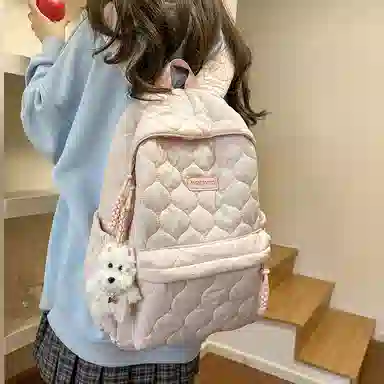 醇龙 设计感百搭简约学生 涤纶（聚酯纤维） 书包背包双肩包 女款 多色