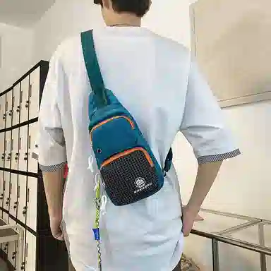 醇龙  斜挎包时尚胸包男女通用尼龙单肩包休闲外出旅游小背包运动包 多色