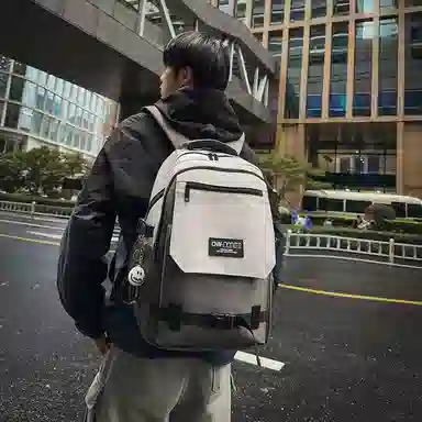 醇龙 百搭撞色旅游减负轻便 尼龙 双肩包 男女同款情侣款 多色