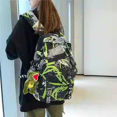 醇龙 涂鸦学生时尚潮流 尼龙 双肩包 常规 男女同款情侣款 多色