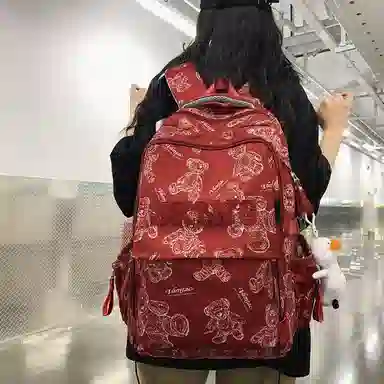醇龙  尼龙男女通用多色大容量双肩包