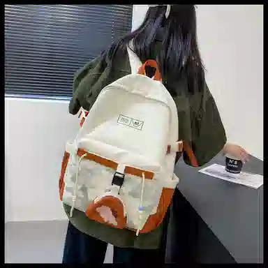 醇龙 中式国风书包小清新初高中女生森系男大学生短途 尼龙 双肩包 常规 男女同款情侣款 多色