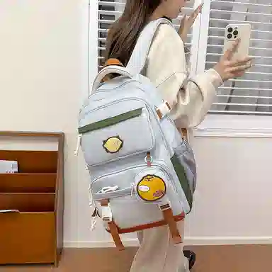 醇龙 高颜值减负时尚撞色 尼龙 双肩包 女款 多色