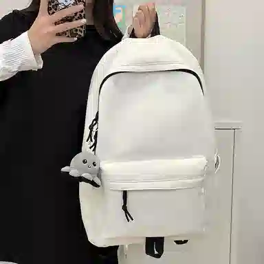 醇龙 纯色简约时尚百搭 尼龙 双肩包 男女同款情侣款 多色