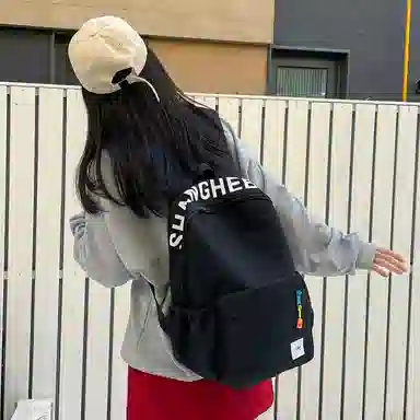 醇龙 学生复古韩版撞色大容量 牛津布 双肩包 常规 男女同款情侣款 藏蓝黄/灰/黑/玫粉蓝/浅粉