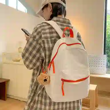 醇龙 男女通用 多色 尼龙 百搭通勤撞色大容量 双肩包