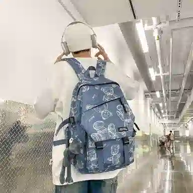 醇龙 大容量简约 尼龙 男女通用 双肩包 多色