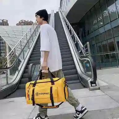 醇龙 大容量 轻便时尚 干湿分离 简约纯色 尼龙 单肩斜挎旅行包 常规 男女同款情侣款 黑/青绿/黄/粉/军绿/卡其