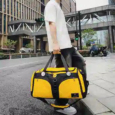 醇龙 大容量干湿分离多功能 尼龙 旅行包 男女同款情侣款 黑/黄/卡其/粉/军绿/青绿/蓝