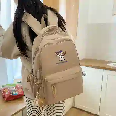 醇龙 可爱书包大容量学院风休闲旅行背包 尼龙 双肩包 常规 女款 多色