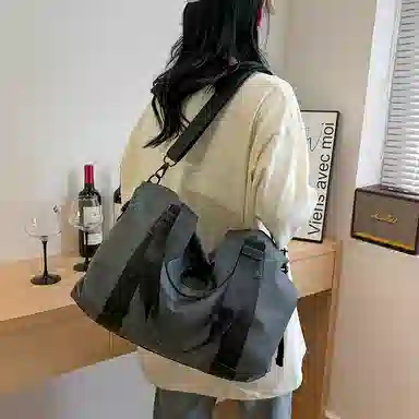 醇龙  男女通用双色旅行包短途轻便行李包袋出差大容量可手提单肩斜挎