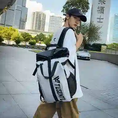 醇龙 休闲百搭潮牌运动 牛津布 双肩包 男女同款情侣款 深灰/浅灰/黑/红