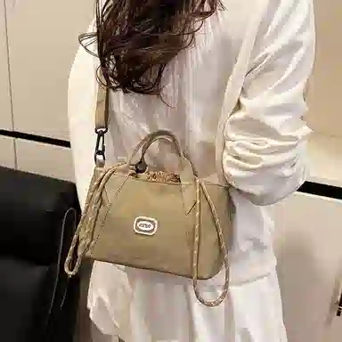 醇龙 百搭轻便时尚通勤小包休闲抽绳 尼龙 手提包 常规 男女同款情侣款 多色