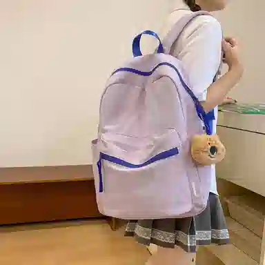 醇龙 男女通用 多色 尼龙 百搭通勤撞色大容量 双肩包