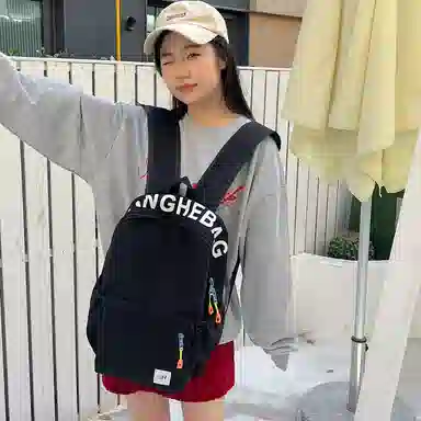 醇龙 学生复古韩版撞色大容量 牛津布 双肩包 常规 男女同款情侣款 藏蓝黄/灰/黑/玫粉蓝/浅粉