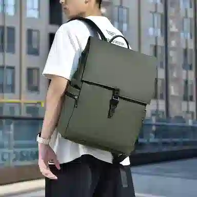 醇龙 外出通勤时尚电脑背包商务休闲大容量简约学生背包 耐磨面料 双肩包 男款 多色