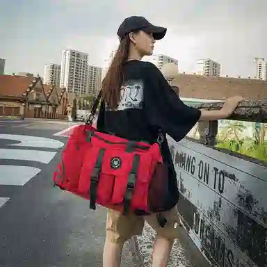 醇龙 休闲简约多功能干湿分离旅游时尚百搭 牛津复合布 旅行包 常规 男女同款情侣款 黑/卡其/红/粉/紫/黄/青绿/牛仔蓝/军绿