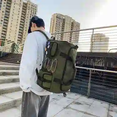 醇龙 多功能休闲时尚拉链开合 尼龙 旅行包 男女同款情侣款 多色