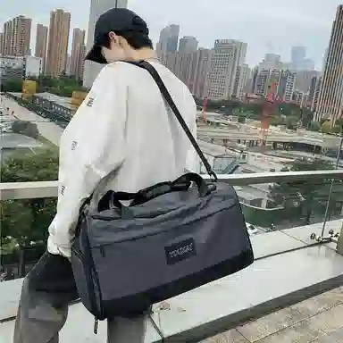 醇龙 大容量干湿分离 尼龙 旅行包 男女同款情侣款 黑/深灰/粉/红/卡其/绿/蓝