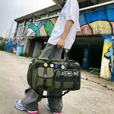 醇龙 多功能干湿分离多口袋 尼龙 旅行包 常规 男女同款情侣款 黑/灰/军绿/果绿