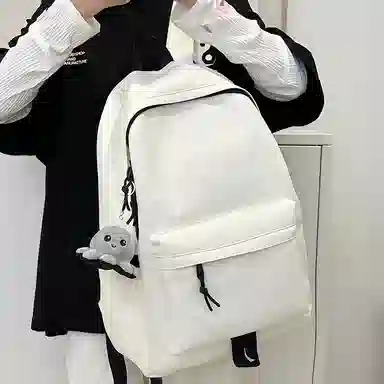 醇龙 纯色简约时尚百搭 尼龙 双肩包 男女同款情侣款 多色