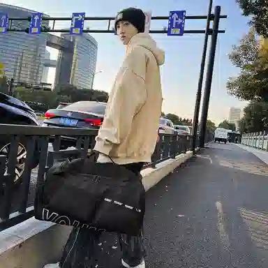 醇龙 休闲简约多功能旅游时尚百搭潮流 尼龙布 旅行包 男女同款情侣款 黄/红/黑/粉/卡其/绿