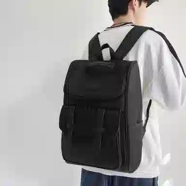 醇龙 小众设计时尚洋气大学生百搭双肩包 大容量简约大号 小号 情侣 男女通用