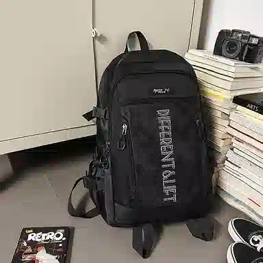 醇龙 大容量休闲百搭轻便 尼龙拼网 双肩包 常规 男女同款情侣款 多色