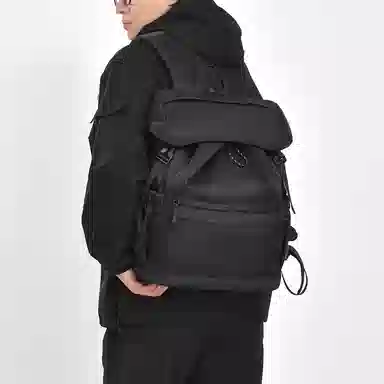 醇龙 纯色时尚潮流百搭高级学院 尼龙 双肩包 常规 男女同款情侣款 多色