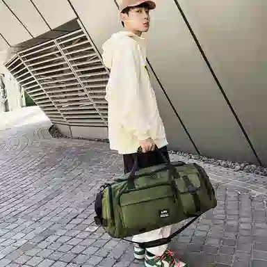 醇龙 大容量运动防水休闲 尼龙 旅行包 常规 男女同款情侣款 黑色/绿色/灰色