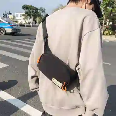 醇龙 休闲百搭潮流 尼龙 胸包 常规 男女同款情侣款 白色/棕色/黑色/卡其色