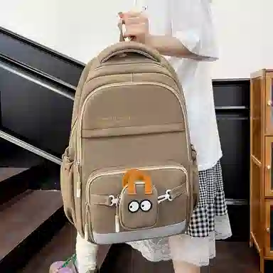 醇龙 学院风简约百搭电脑背包 尼龙 双肩包 常规 男女同款情侣款 多色